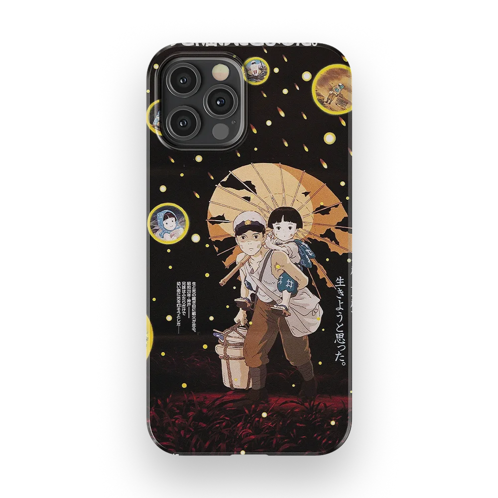 grave of the fireflies vintage poster slim iphone 12 pro grave of the fireflies vintage poster slim iphone 12 pro