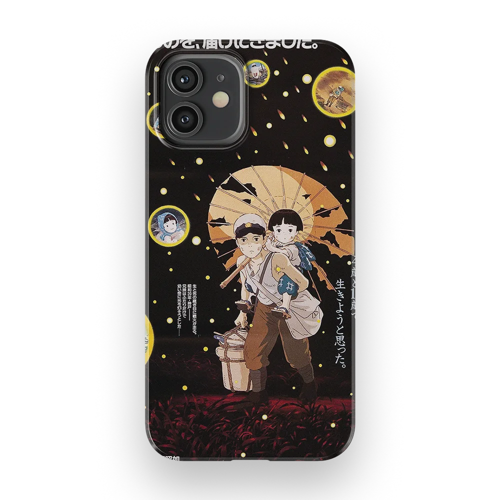 grave of the fireflies vintage poster slim iphone 12 grave of the fireflies vintage poster slim iphone 12