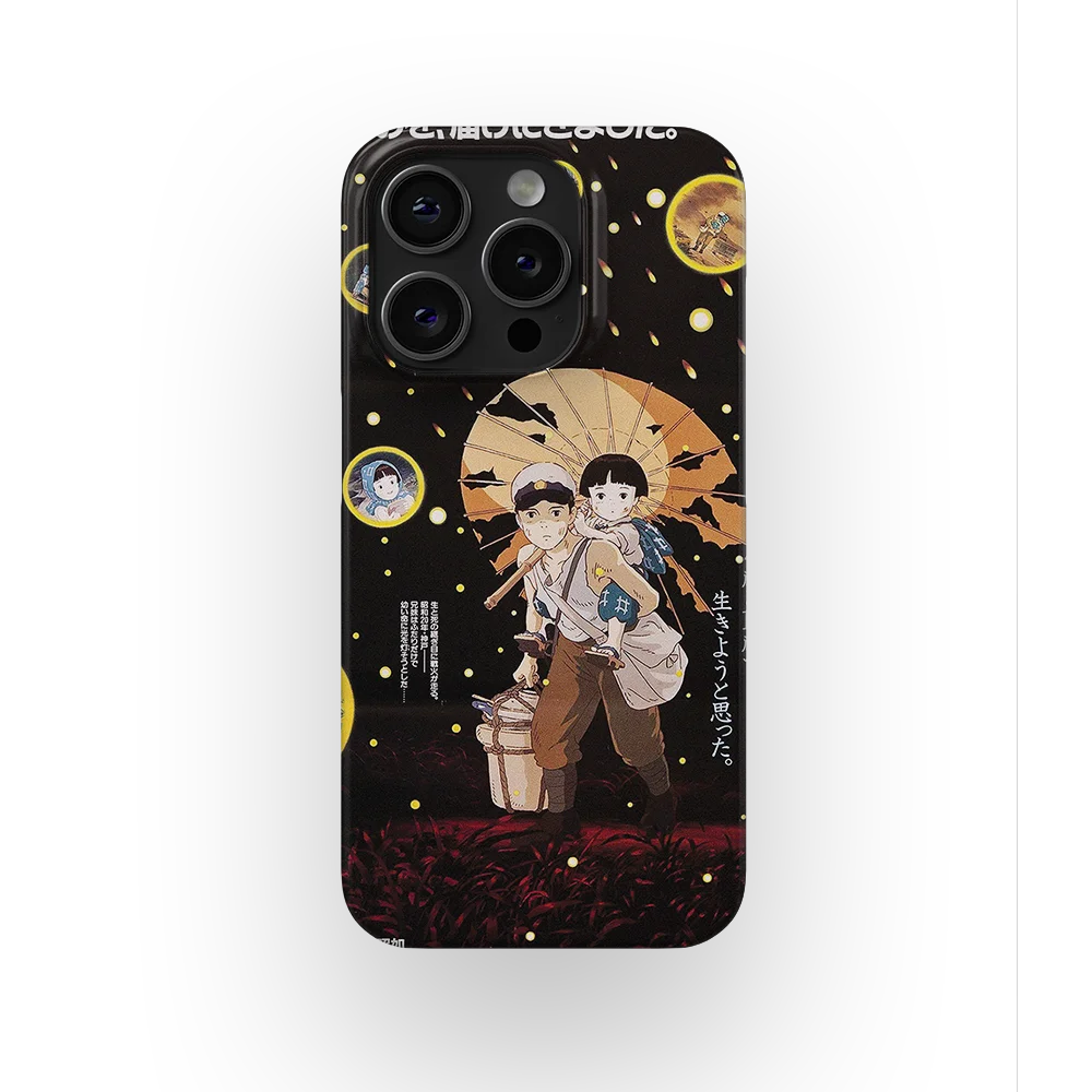 grave of the fireflies vintage poster slim iphone 15 pro grave of the fireflies vintage poster slim iphone 15 pro