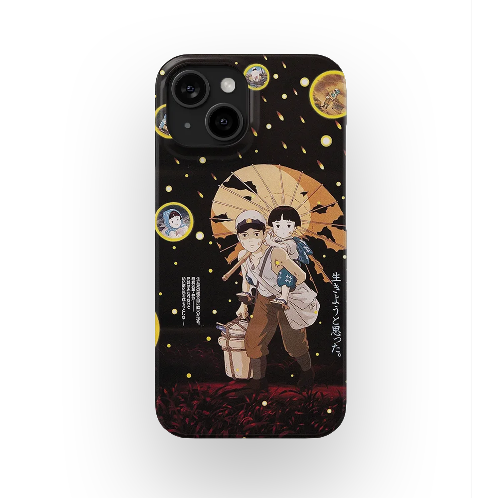 grave of the fireflies vintage poster slim iphone 15 grave of the fireflies vintage poster slim iphone 15