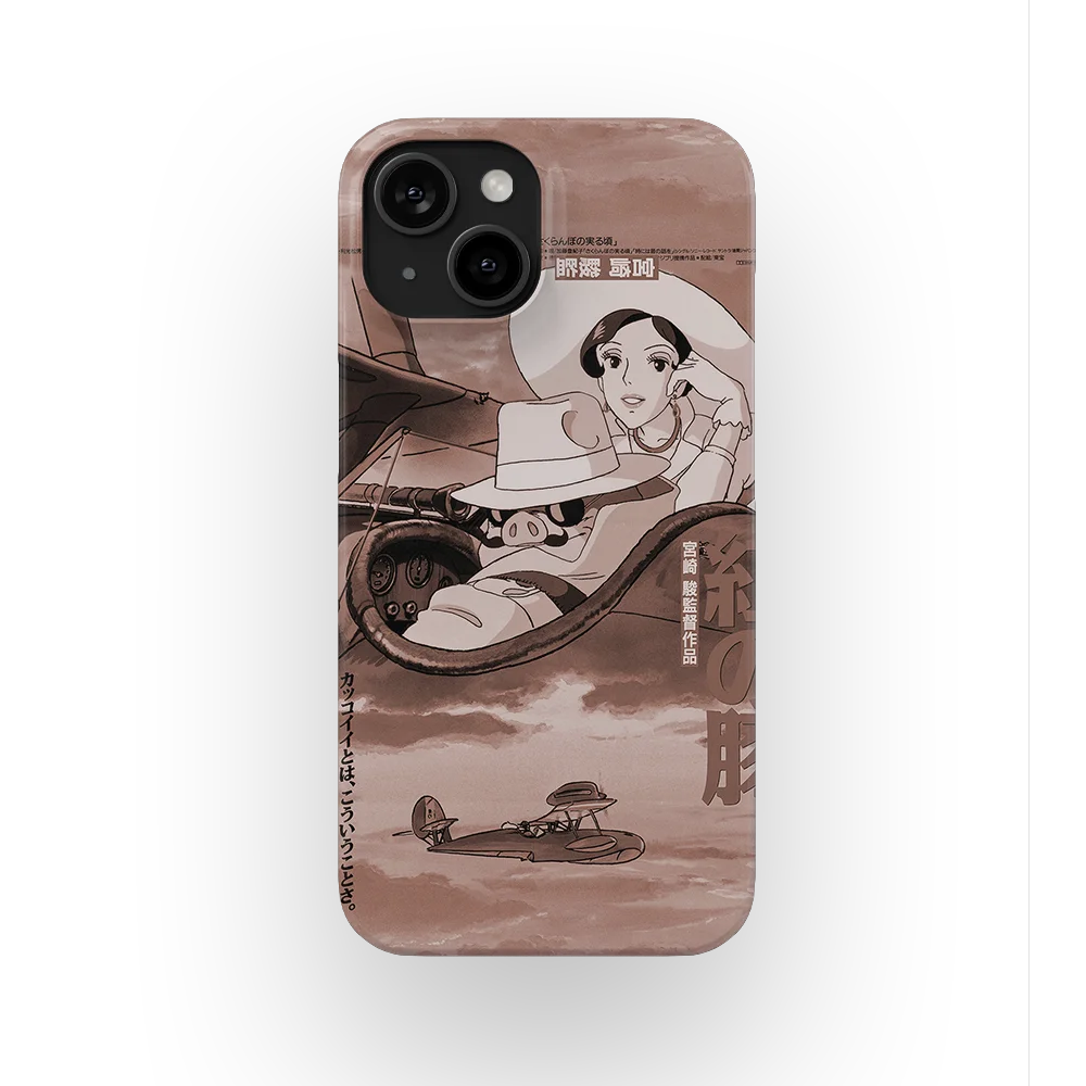 porco rosso vintage poster slim iphone 15 porco rosso vintage poster slim iphone 15